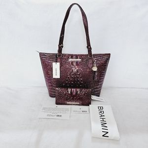 NWT Brahmin SANGRIA Medium Asher w/Ady Wallet